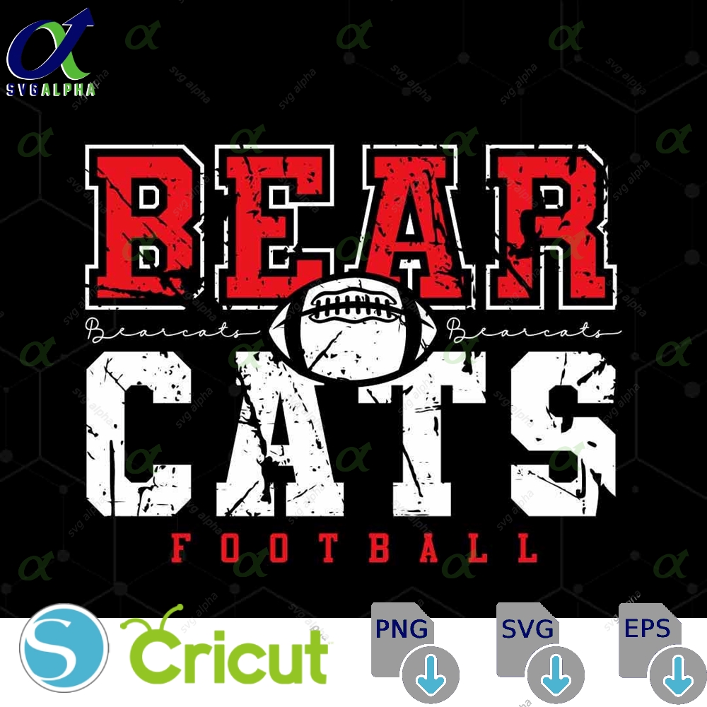 Bearcats Mascot Svg Png Bearcats Football Svg Varsity Bearcats Shirt School Spirit Mascot Svg Football Cheer Sublimation Football Mom